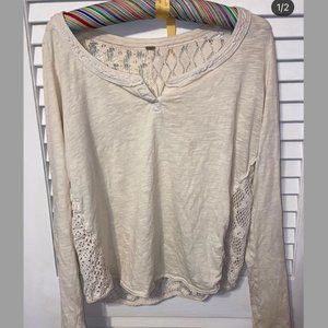 free people lace back top